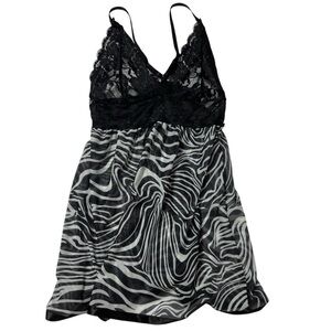 Avid love zebra lace slip dress
